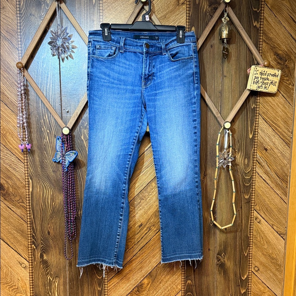 J Brand Women's Ankle Jeans in Distressed Blue